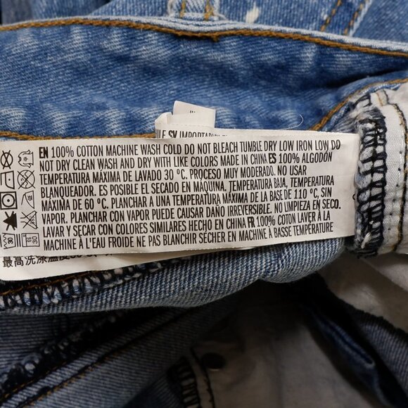 Forever 21 Boyfriend Jeans Size M Distressed Bleached Cotton Measures 31 x 27 - Picture 9 of 10